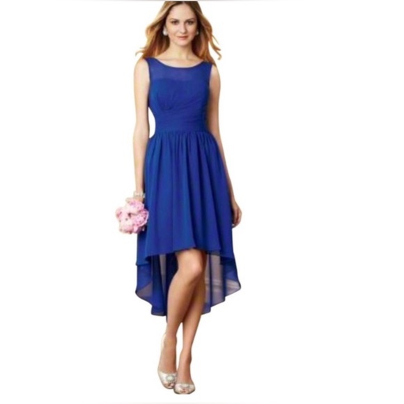 Alfred Angelo Hi Lo Bridesmaids Dress Navy BlueSize 4